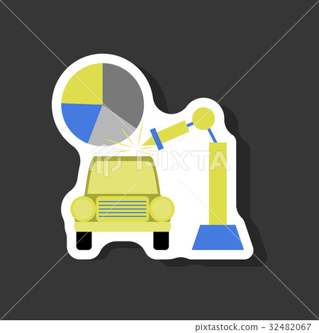 paper sticker on stylish background Automotive paper sticker on stylish background Automotive 32482067