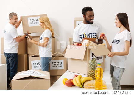 Devoted active people busy with shipments 32482133