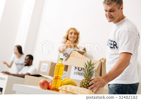 Charming hardworking lady telling what should be 32482182