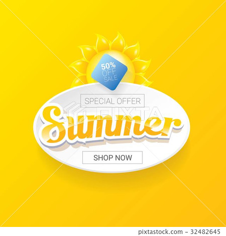 vector special offer summer label design template 32482645