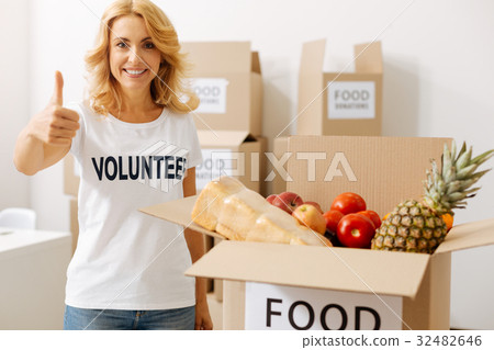 Amazing enthusiastic woman working as a volunteer 32482646