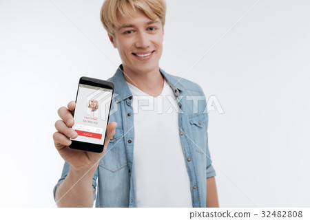 Delighted student having income call Delighted student having income call 32482808