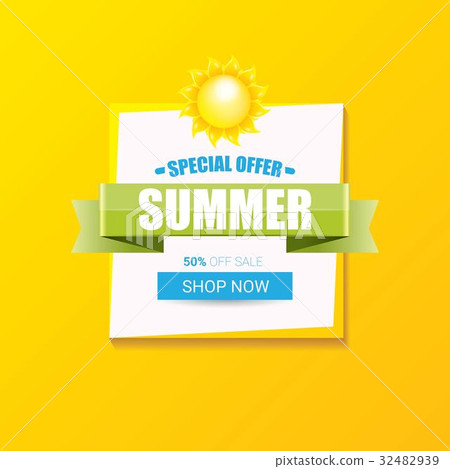 vector special offer summer label design template 32482939