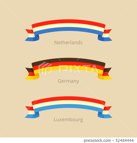 Flag of Netherlands, Germany and Luxembourg. Flag of Netherlands, Germany and Luxembourg. 32484444