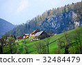 house and mountain in Hallstatt Bahnhst austria 32484479