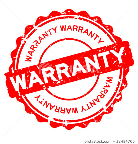 Grunge red warranty round rubber seal stamp Grunge red warranty round rubber seal stamp 32484706