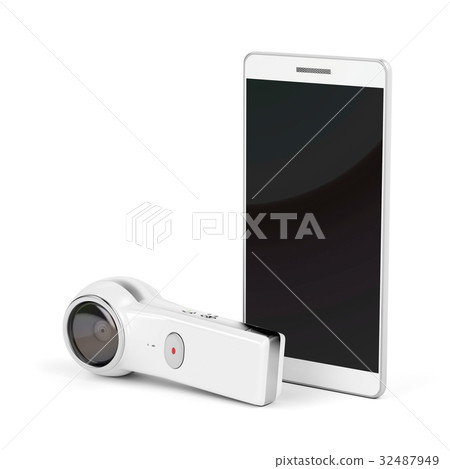 360 degree camera and smartphone 32487949