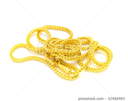 Necklace on white background 32488465