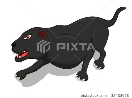 Hungry Black Panther Cartoon 32488678