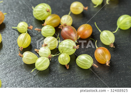 Ripe gooseberry is scattered 32488925
