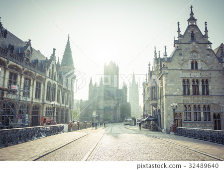 Historic houses in Ghent, Belgium 32489640