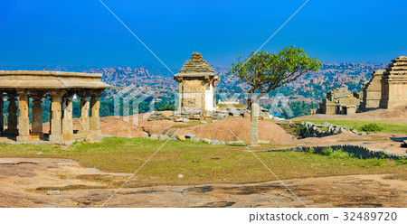 View of Hemakuta hill sunset point, Hampi, India 32489720