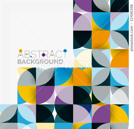 Modern geometrical abstract background circles 32490306