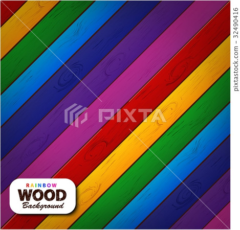 Colorful Rainbow Wooden background Colorful Rainbow Wooden background 32490416