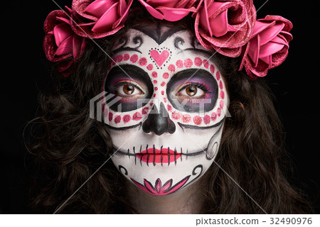 catrina skull face 32490976