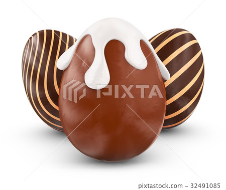 Three chocolate eggs Three chocolate eggs 32491085