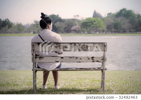 lonely woman in frustrated depression sitting lonely woman in frustrated depression sitting 32492463