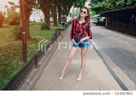 pin-up girl on the street pin-up girl on the street 32492962