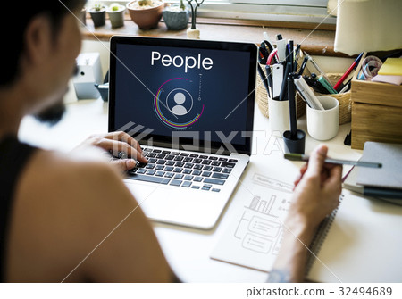 Chat Member Login Register Social Network Connection Avatar Icon 32494689