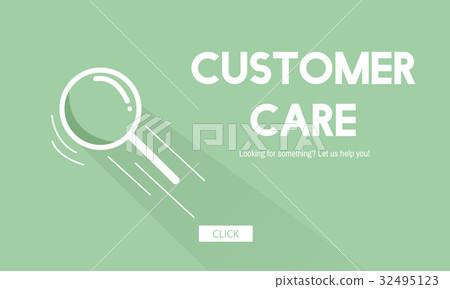 Customer Care Support Service Graphic Magnifying Glass Icon Customer Care Support Service Graphic Magnifying Glass Icon 32495123