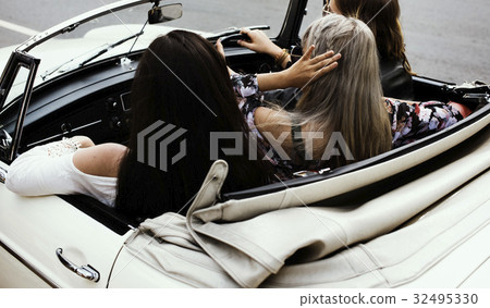 Group of Diverse Friends Travel on Road Trip Together Group of Diverse Friends Travel on Road Trip Together 32495330