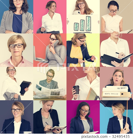 Studio People Collage Business Women Concept 32495435