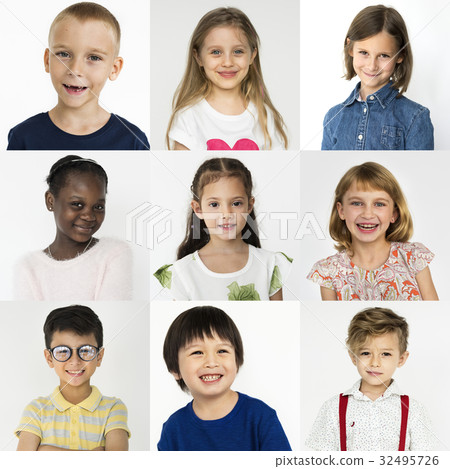 People Set of Diversity Cheerful Kids Studio Collage People Set of Diversity Cheerful Kids Studio Collage 32495726