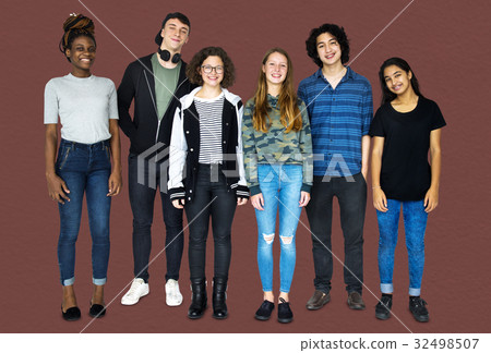 Diversity Friends Together Studio Portrait 32498507