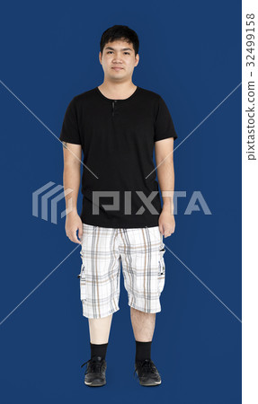 Disability Young Man with Prosthesis Leg Studio Portrait Disability Young Man with Prosthesis Leg Studio Portrait 32499158