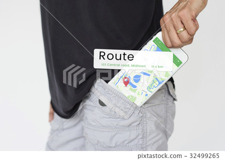 Map GPS Location Direction Position Graphic Map GPS Location Direction Position Graphic 32499265