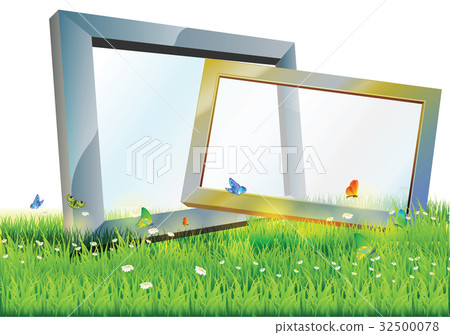 frame Lawn and blure sky frame Lawn and blure sky 32500078
