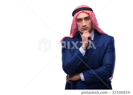 Arab businessman isolated on the white background Arab businessman isolated on the white background 32500834