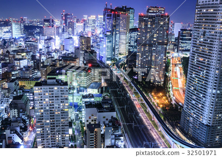 都市風景東京夜視圖Shinbashi / Shiodome 都市風景東京夜視圖Shinbashi / Shiodome 32501971