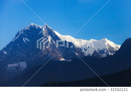 The mountain from Poon Hill, Nepal. 32502121