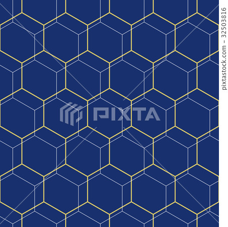 Seamless Abstract Pattern With Hexagons - Stock Illustration [32503816 ...