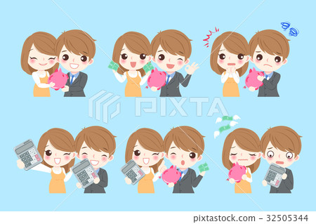 couple with money concept couple with money concept 32505344