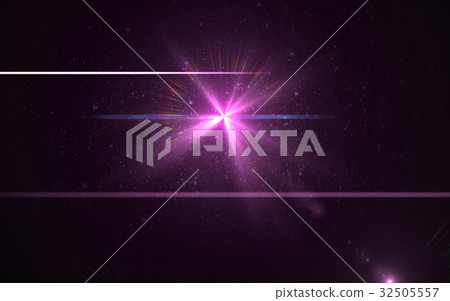 Abstract of lighting digital lens flare in dark 32505557