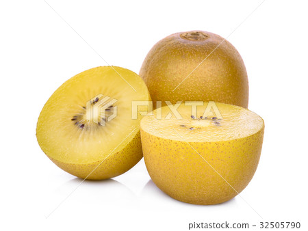 whole and half of yellow or gold kiwi fruit whole and half of yellow or gold kiwi fruit 32505790