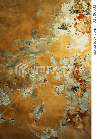 Old orange shabby plaster 32506032