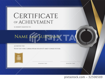 Luxury certificate template elegant golden border 32506589