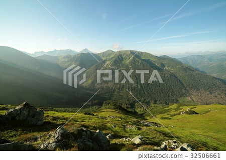 Tatra Mountains in Slovakia seen from the peak 32506661