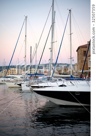 The old port in Chania Crete with yachts The old port in Chania Crete with yachts 32507359