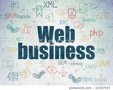 Web design concept: Web Business on Digital Data 32507437