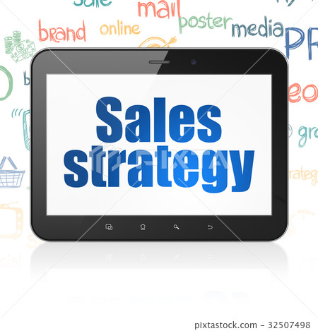 Marketing concept: Tablet Computer with Sales 32507498