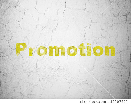 Marketing concept: Promotion on wall background 32507501