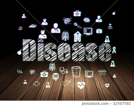Medicine concept: Disease in grunge dark room 32507592