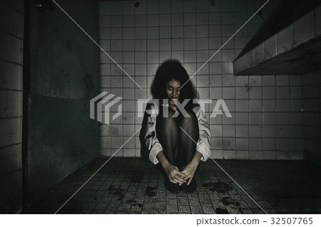 Ghost in Haunted House, Mysterious Woman. Ghost in Haunted House, Mysterious Woman. 32507765