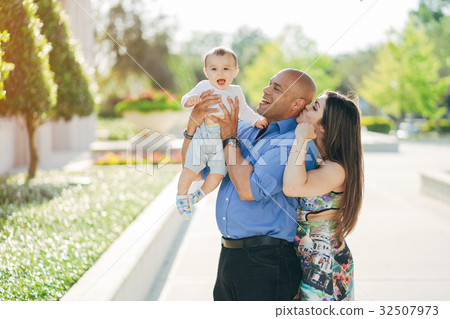 family on a walk family on a walk 32507973