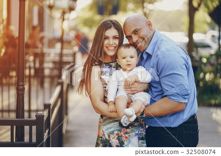 family on a walk family on a walk 32508074