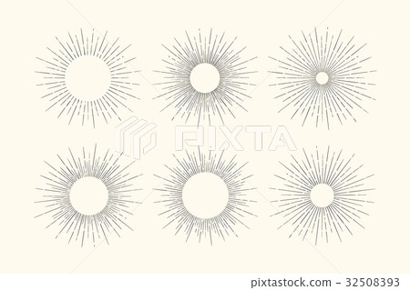 Set of light rays, sunburst Set of light rays, sunburst 32508393